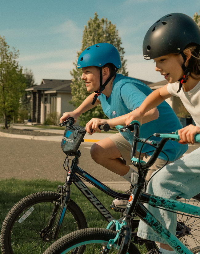 both kids on bikes