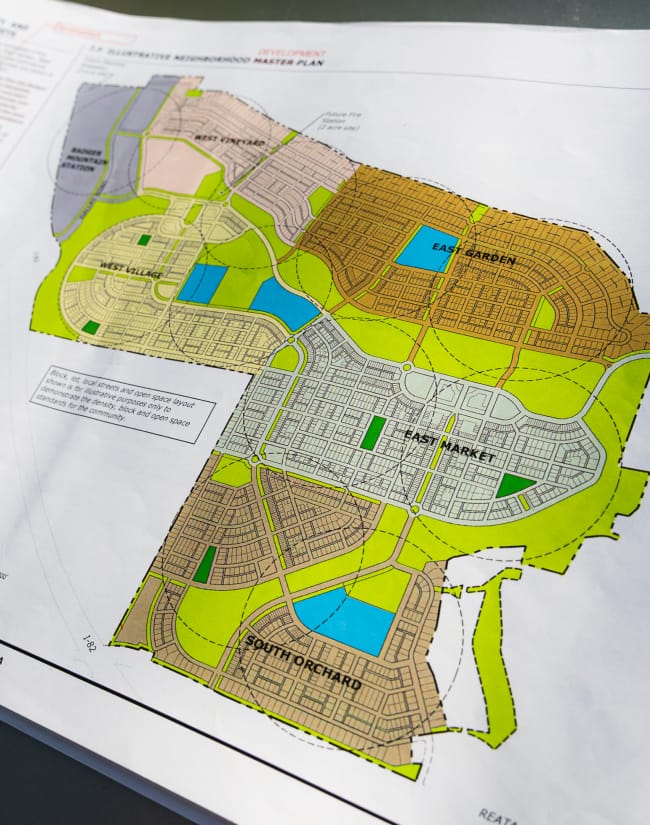 map-feature plans with map of badger mountain south